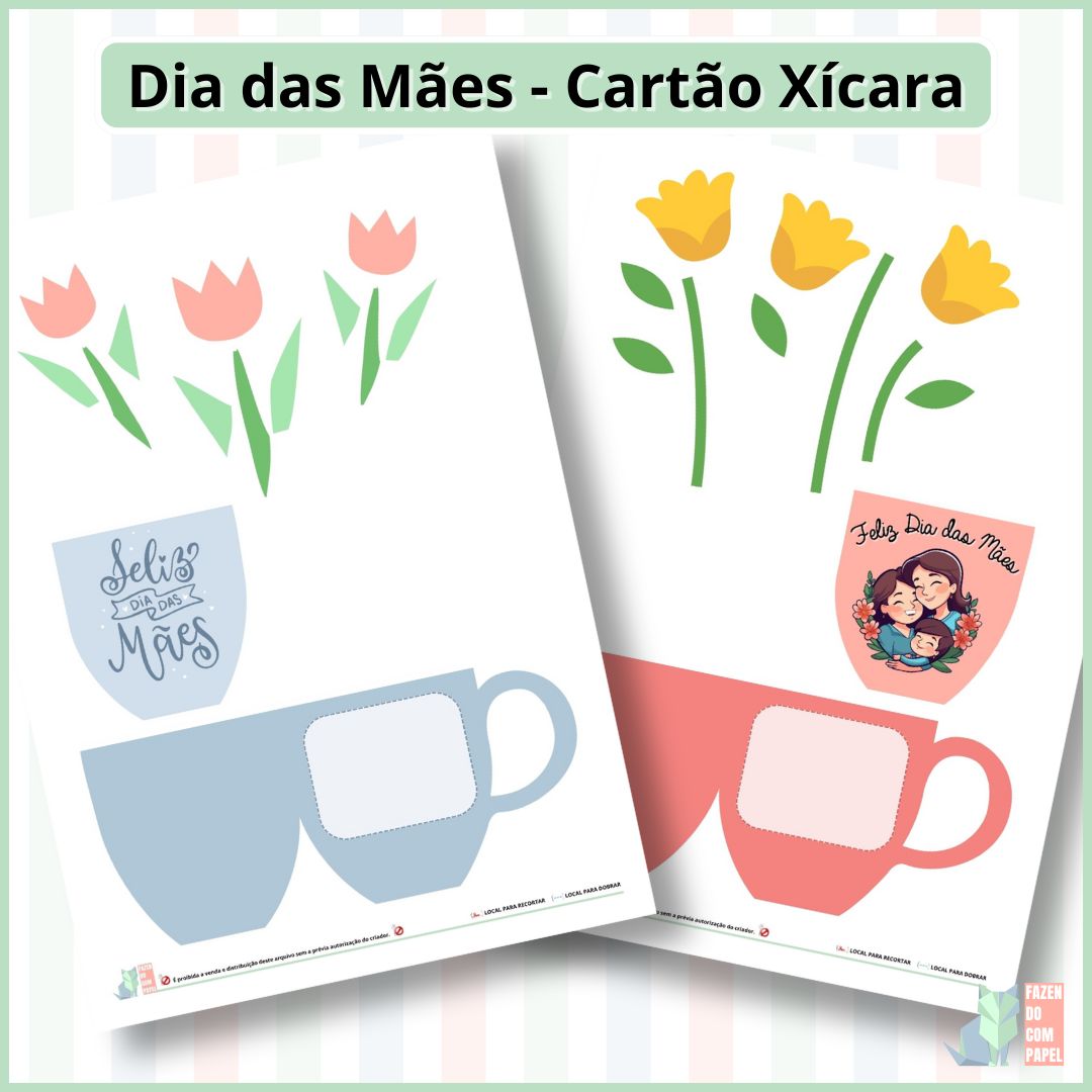 Dia das Mães - Cartão Xícara