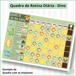 Quadro da Rotina Diária - Dino